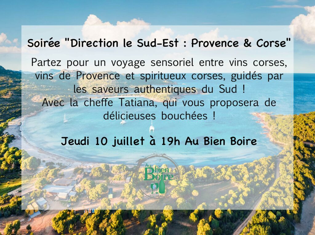 Soirée dégustation Provence-Corse