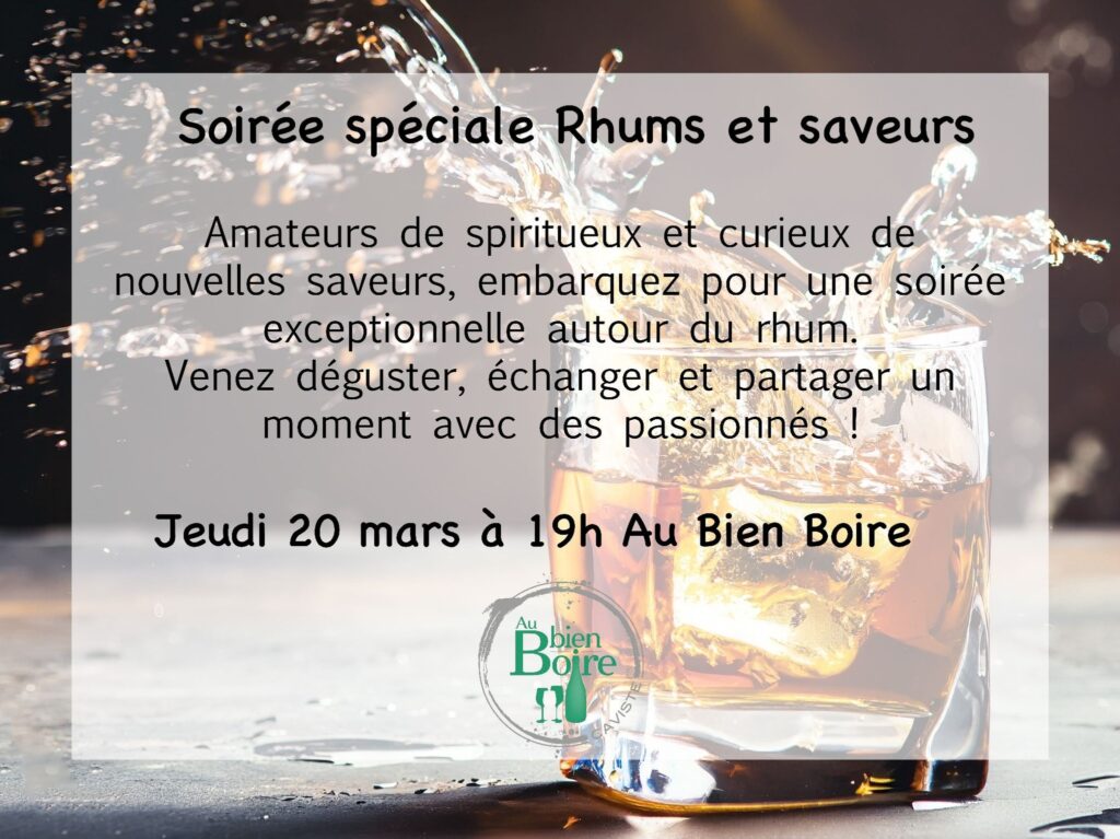 Soirée dégustation Rhums